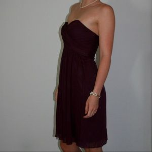 David's Bridal Short Strapless Dress